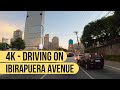 Driving in Sao Paulo (4K) on Ibirapuera Avenue, Moema neighborhood (Ep.12)