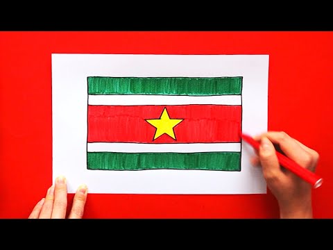 How to draw the Flag of Suriname