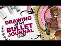 DRAWING ON MY BULLET JOURNAL! ...again! | Copic Markers + Acrylic Paint