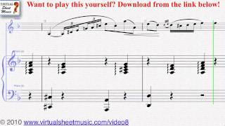Monti's Czardas, "Easy Gypsy Airs" piano and violin sheet music - Video Score chords sheet