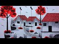  House drawing banana sikhayen | beautiful scenery drawing video | house drawing 