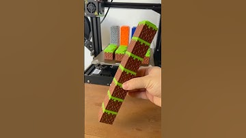3D printed MINECRAFT blocks 🟫 #3dprinting #3dmodeling #cults3d