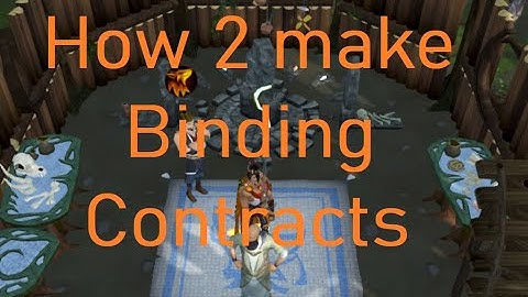 Runescape 3 How to Make Binding Contracts Quickly (Taverley Method)