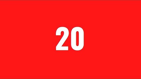 Countdown Timer 20  sec  red screen with Sound effects and Time up | no copyright