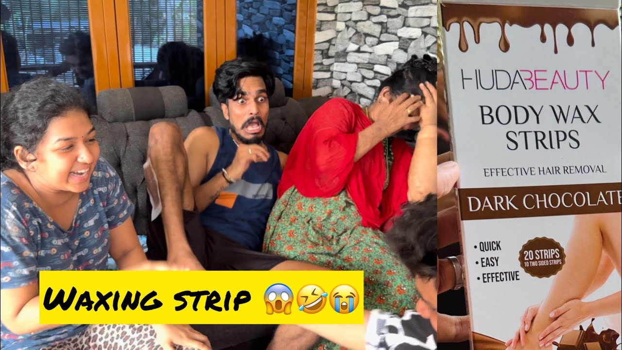 Waxing strip 😭 ചെയ്തപ്പോൾ 🤣🙏