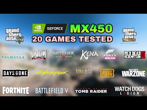 Nvidia GeForce MX450 Test in 20 Games in 2022