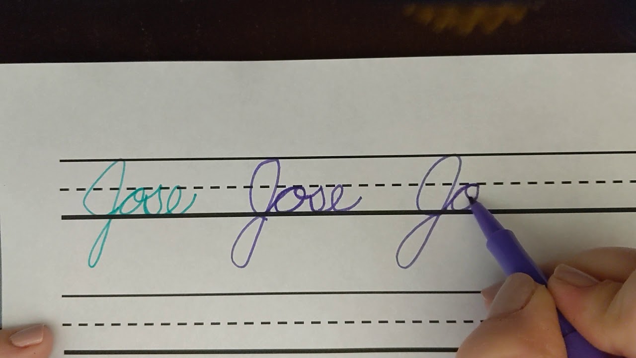 How To Write Jose In Cursive