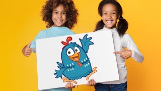 Learn How To Draw Galinha Pintadinha Chicken Little