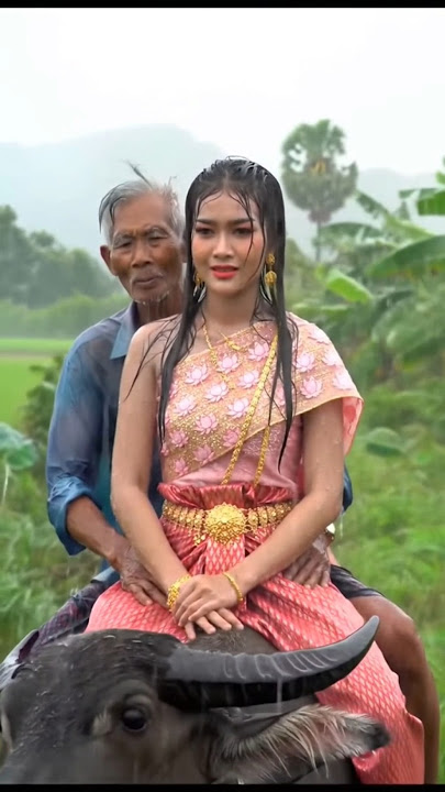 Father in law with Daughter in law .Rain sounds for good sleep.Relaxing in a Bamboo Hut During Heavy