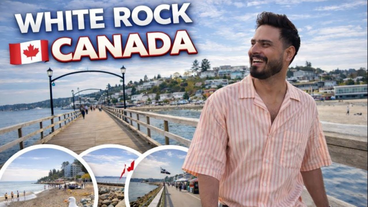 White Rock Pier Walk Canada 🇨🇦 | Scenic Ocean Views & Peaceful Walking Tour 