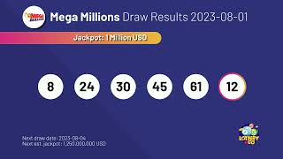 2023-08-01 Mega Millions Lottery Results & Winning Numbers