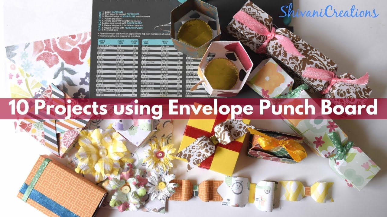 SDJMa Envelope Punch Board,The Easiest Envelope Maker Exquisite Envelope  DIY Gifts for Friends, Family and Lovers 