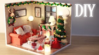 DIY Miniature Dollhouse Kit || Christmas Eve - Relaxing Satisfying Video