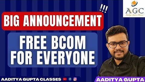 Free BCOM for everyone | Big Announcement #bcom #semester1 #bcomsem5 #bcomsem1 #bcomsem3 #semester3