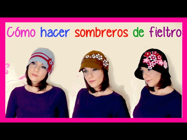 Como hacer un Sombrero de fieltro estilo cloché años manualidades y baratas - YouTube