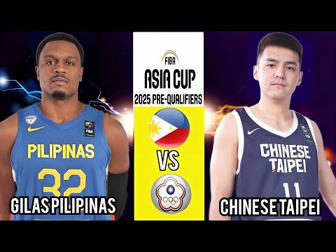 GILAS PILIPINAS vs CHINESE TAIPEI | FIBA ASIA CUP 2025 QUALIFIERS | LIVE SCOREBOARD