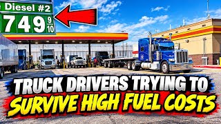 Truck Drivers Trying To Survive High Fuel Costs At Truck Stop screenshot 4