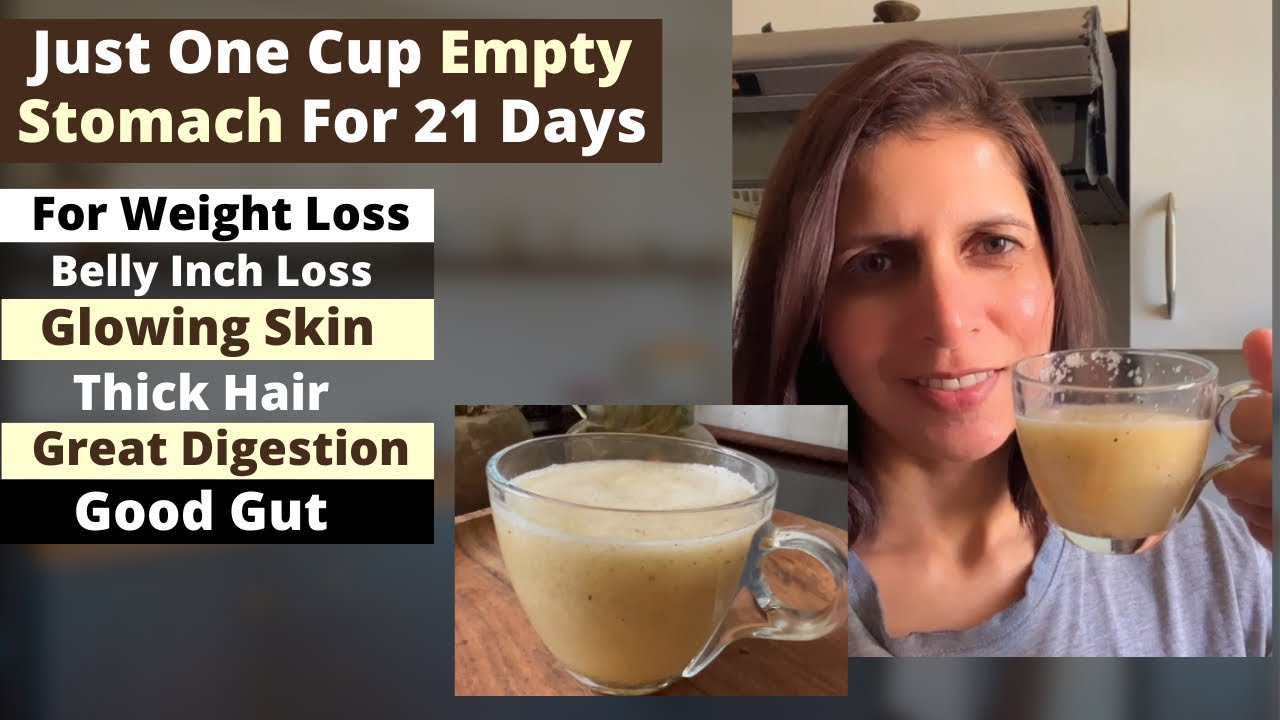Morning Drink for 21 Days Weight Loss Challenge Recipe for Inch Loss