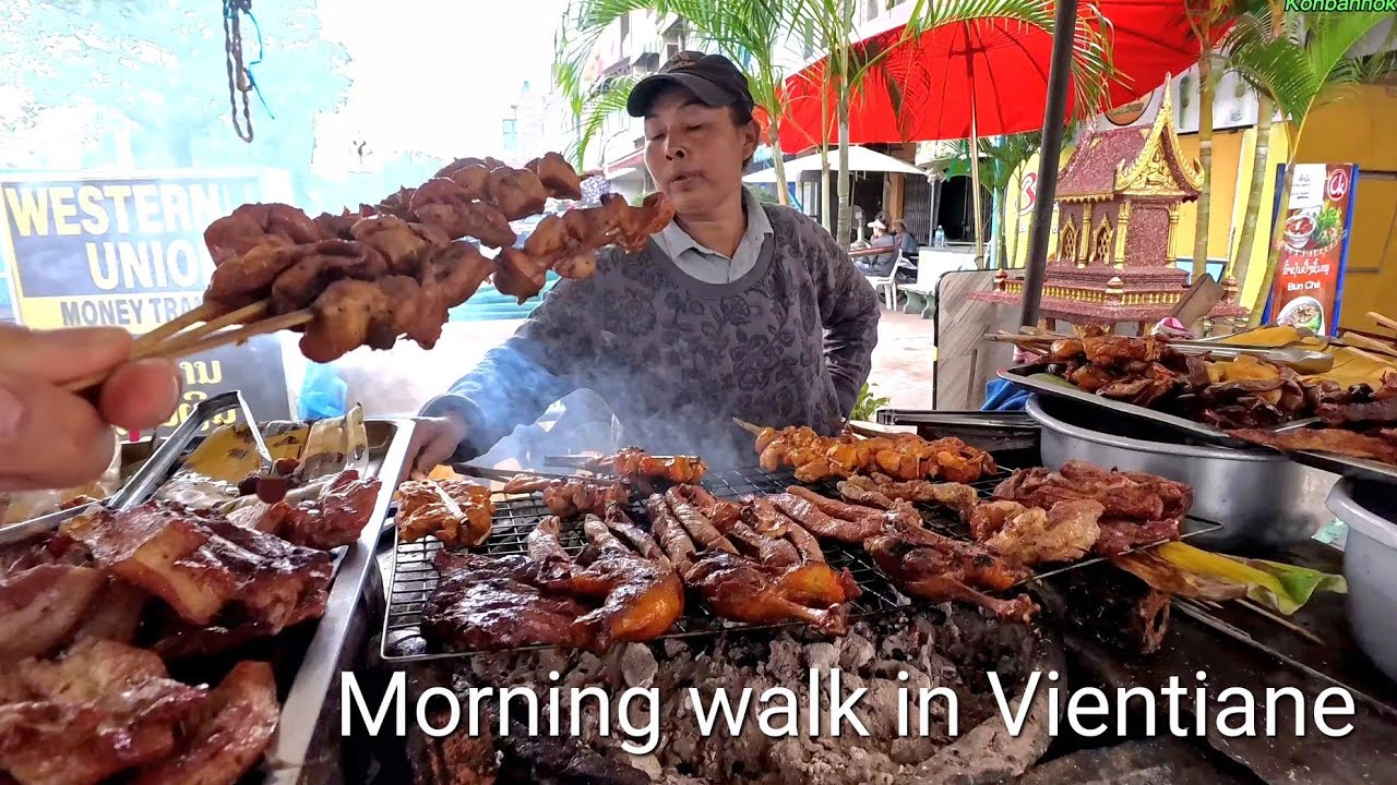 First day in Laos. Morning walk to Wat Sisaket.and Patuxai