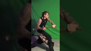 Stage Ax or Real Ax. I use anything I can swing or spin 🤦‍♀️🤷‍♀️#flowartist #shieldmaiden #cosplay