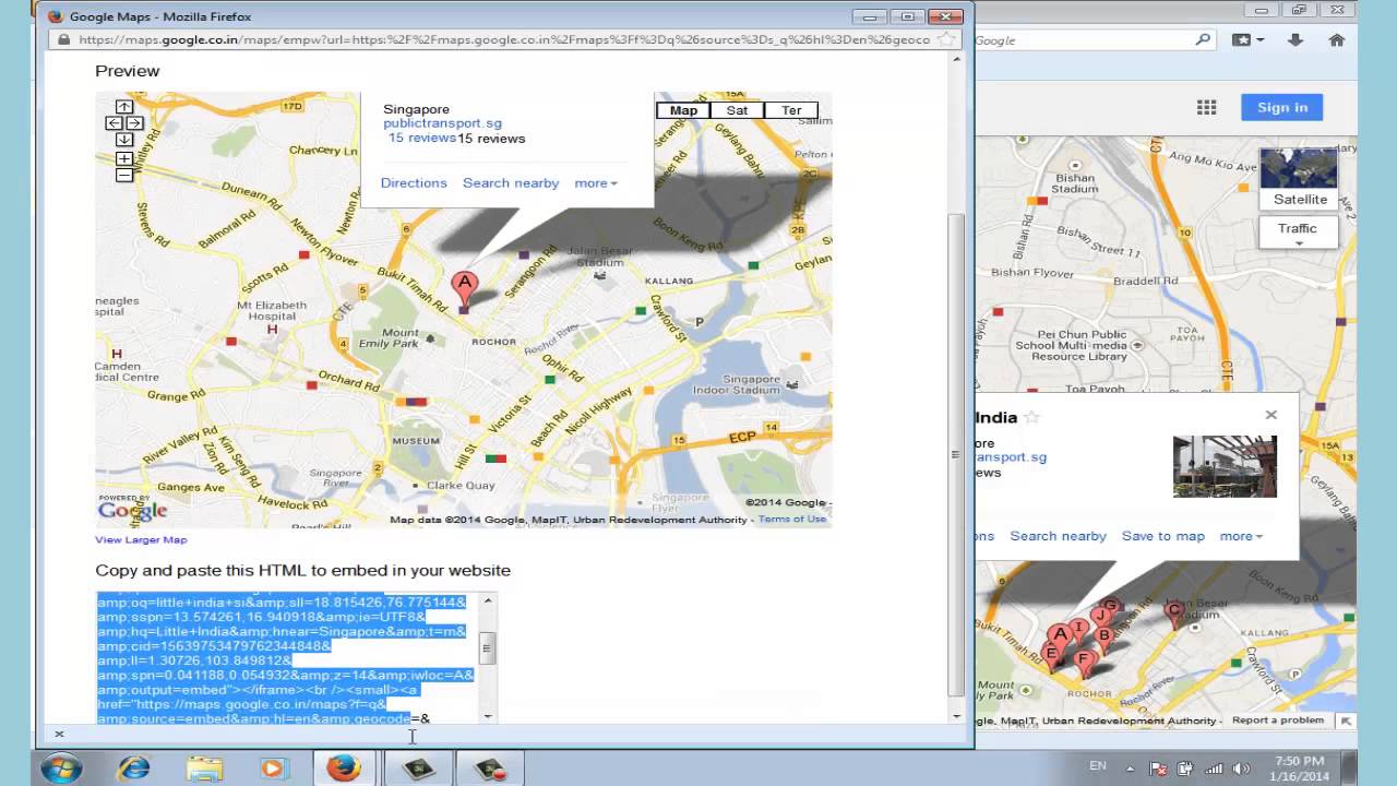 How To Embed Google Map on Web Page - YouTube