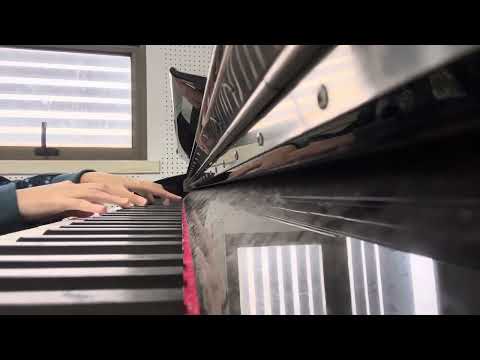 Practicing piano as a student majoring in music composition