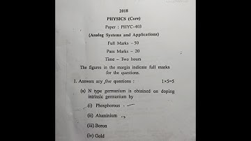 B. Sc. 4th semester Physics question paper 2018
