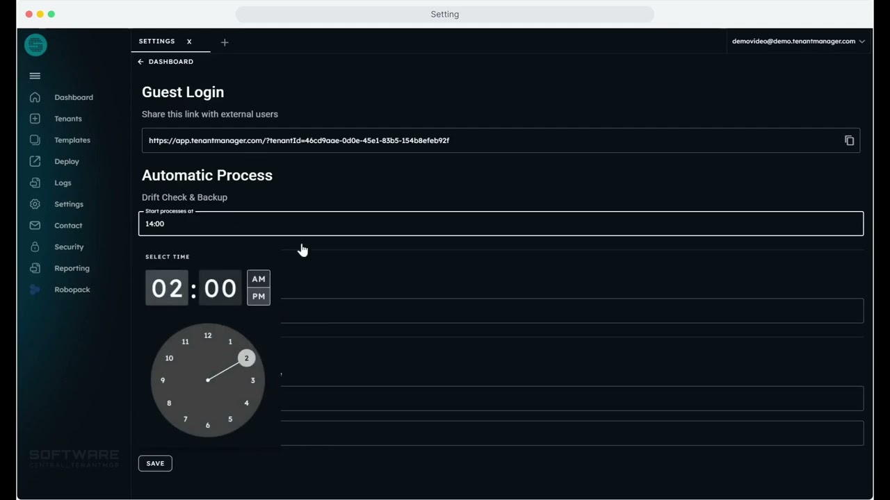 Tenant Manager - Getting Started - Global Settings