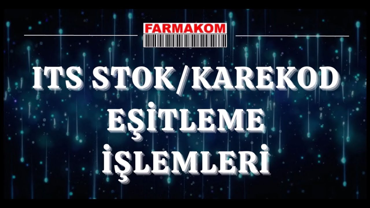 ITS Eczane Stok Eşitleme