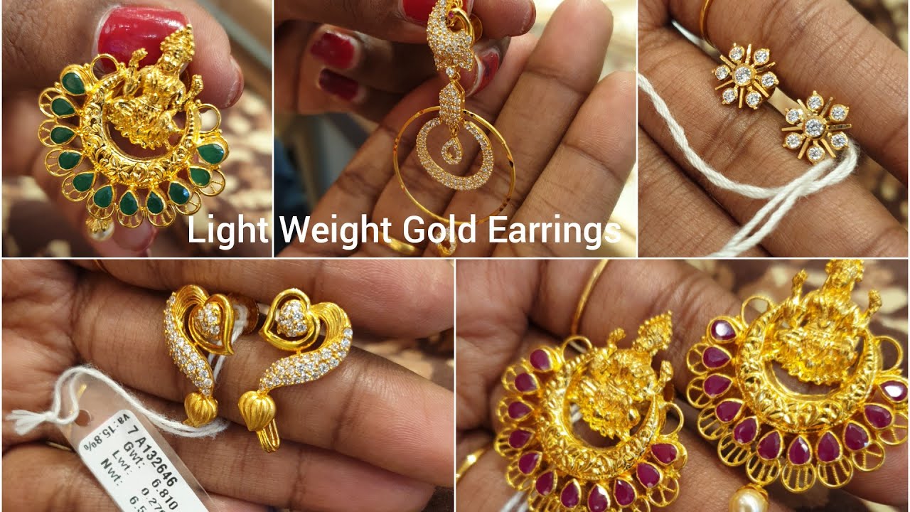 Latest Gold Earrings Designs Trendy Gold Earrings Collection with