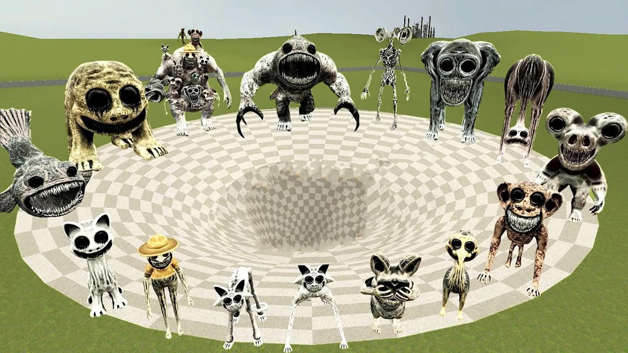 DESTROY ALL ZOONOMALY MONSTERS FAMILY  in BIG FUNNEL - Garry's Mod