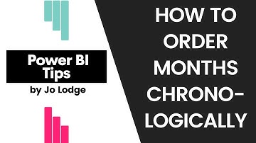 Power BI - How to Order Months Chronologically