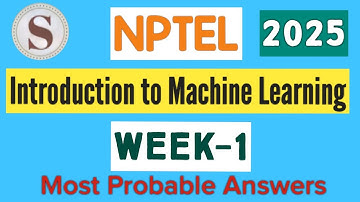 Introduction to Machine Learning || NPTEL week 1 answers 2025 #nptel #ml #skumaredu