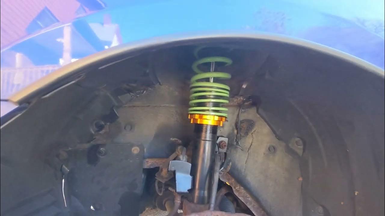 How to adjust coilovers height [Raceland coilovers] YouTube