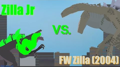 Zilla JR VS FW Zilla (2004) - Stick Nodes - Full Animation