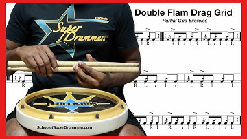 ADVANCED FOR DRUMMERS | Double Flam Drag Grid + Breakdown