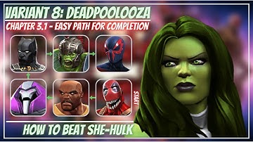 MCOC: Variant 8.3.1 - Easy Path for Completion - She-hulk - Tips/Guides - No Revives