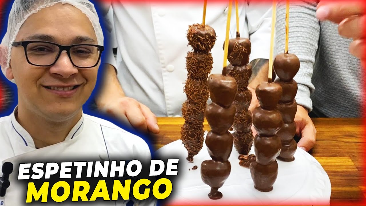 ESPETINHO DE MORANGO COM CHOCOLATE - Muito Fácil de Fazer | Ewerton Santana
