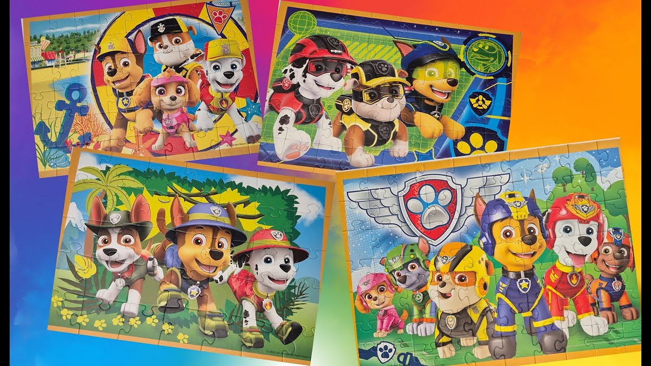 Compilation PAW PATROL Jigsaw Puzzle Games for Kids Rompecabezas de Patrulla Canina