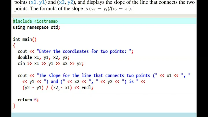 C++ Programming: Write a C++ Program to find the Slope of a Line and the Future Investment Value