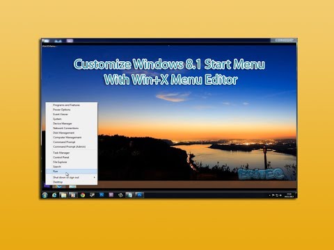 Video: Cách chỉnh sửa menu Win + X trong Windows 8 và 10