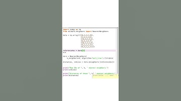 Finding K-nearest neighbors: Python Code #shorts #knn