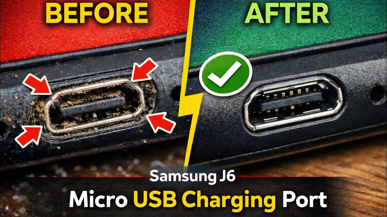 Samsung J6 Charging Port Replacement | Before & After (Type-A)