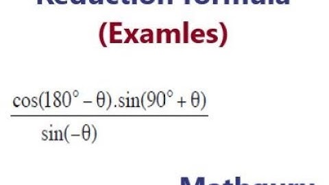 Reduction formula | Trigonometric expressions | Grade 11-12 | Examples
