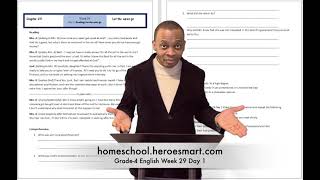 Grade 4 English Week 29 Day 1 - Free Homeschooling Video