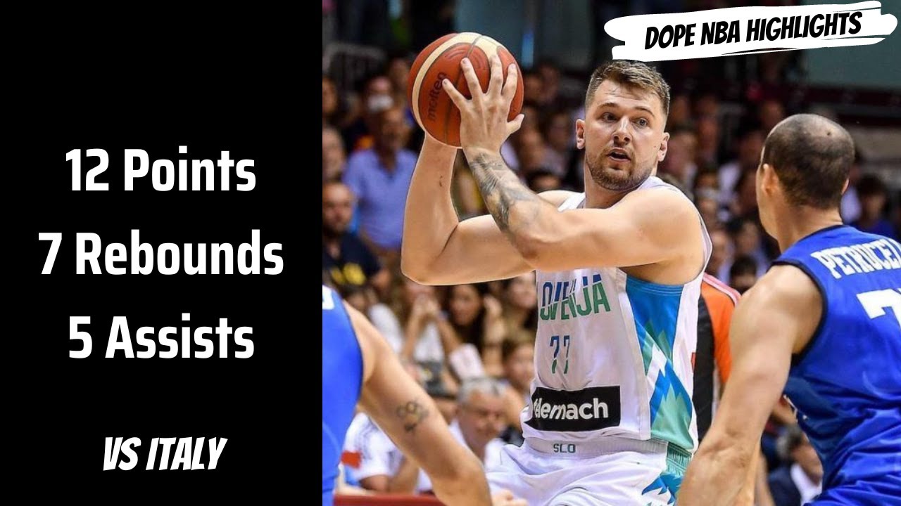 Luka Doncic 12 PTS, 7 REB, 5 AST vs Italy - Exhibition Game - Jun 25 ...