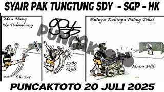 Syair hk Pak Tuntung Hongkong Hari Ini 20 Juli 2025