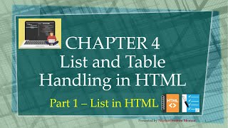 Std 10 Computer Chapter 4 List and Table Handling in HTML (Part 1-List in HTML)