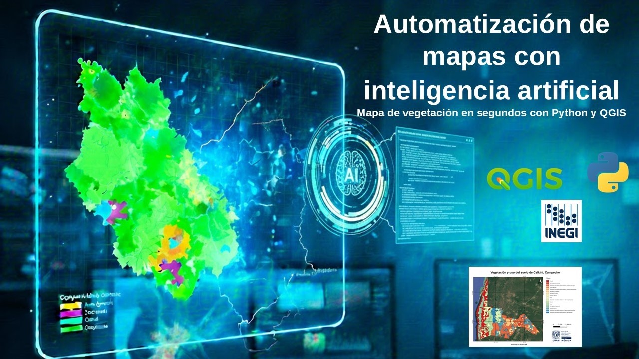 Automatización de mapas con inteligencia artificial│Mapa de vegetación en segundos con Python y QGIS