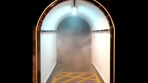 Walk through sanitizer gate